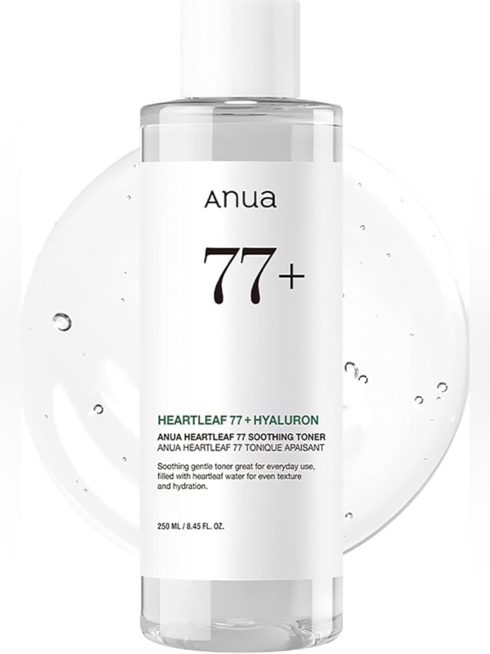 ANUA Heartleaf 77+ Hyaluron Soothing Toner 250ml- New, Sealed! Exp: 3/2026